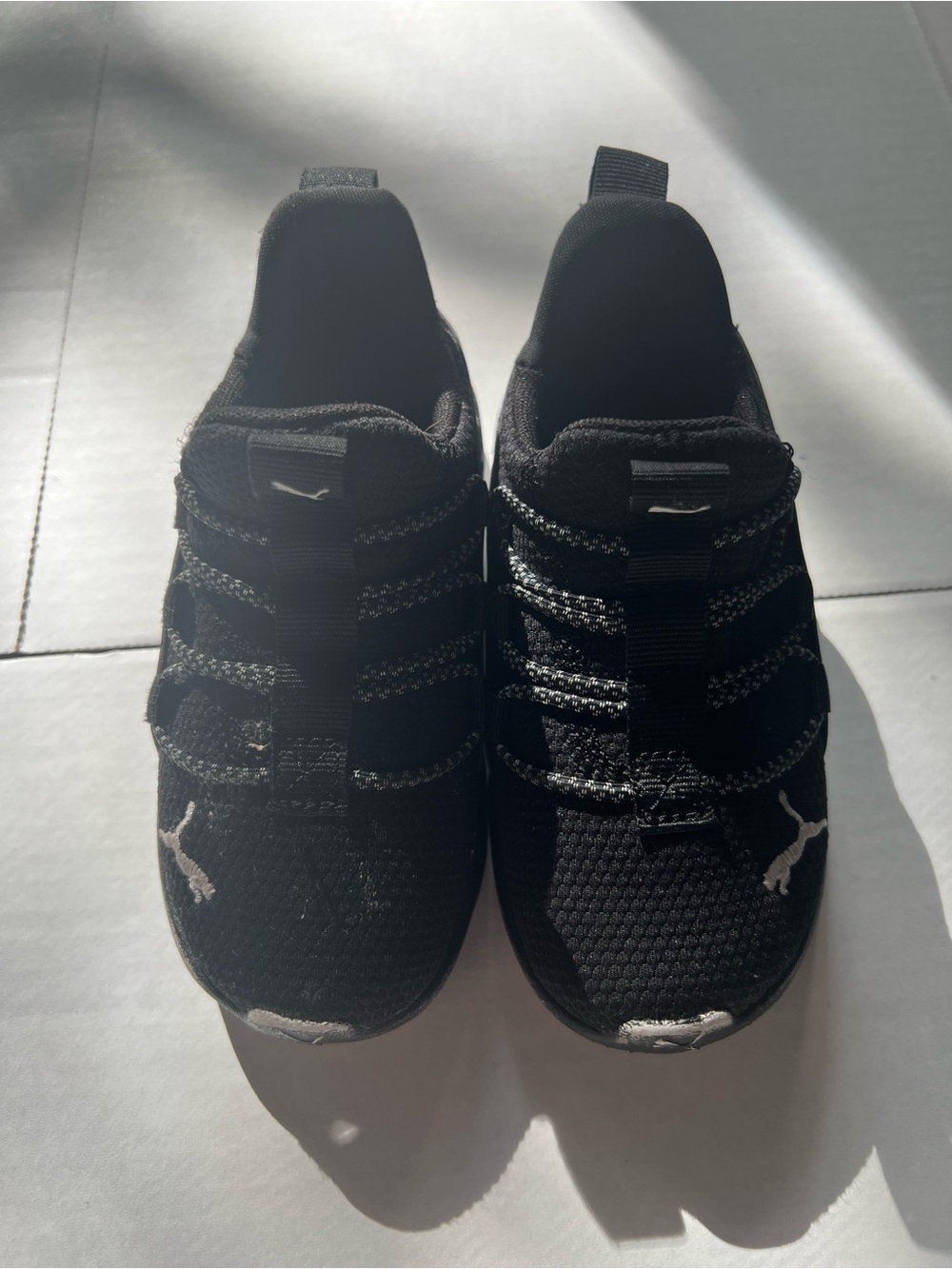 Puma Kids Black Slip-On Sneakers